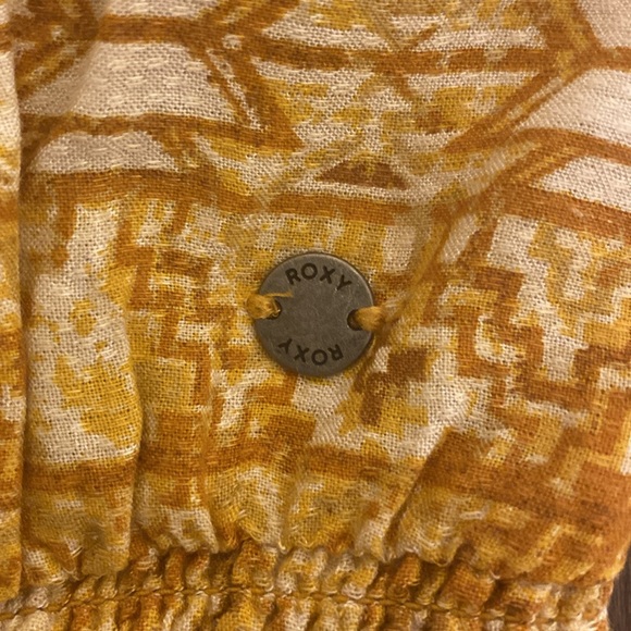 Roxy Inca Gold Desert Til Ruffle Collier Tube Top - Picture 6 of 7